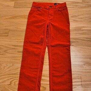Kids Red Corduroy Pants